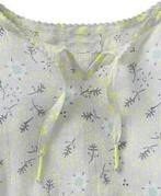 image of neck line with attached ends.  not allowed preemie to 5T but is allowed on big kids.  must meet criteria listed